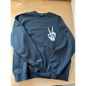 Peace Skeleton Hand Sweatshirt - very roomy XL (pre-loved)